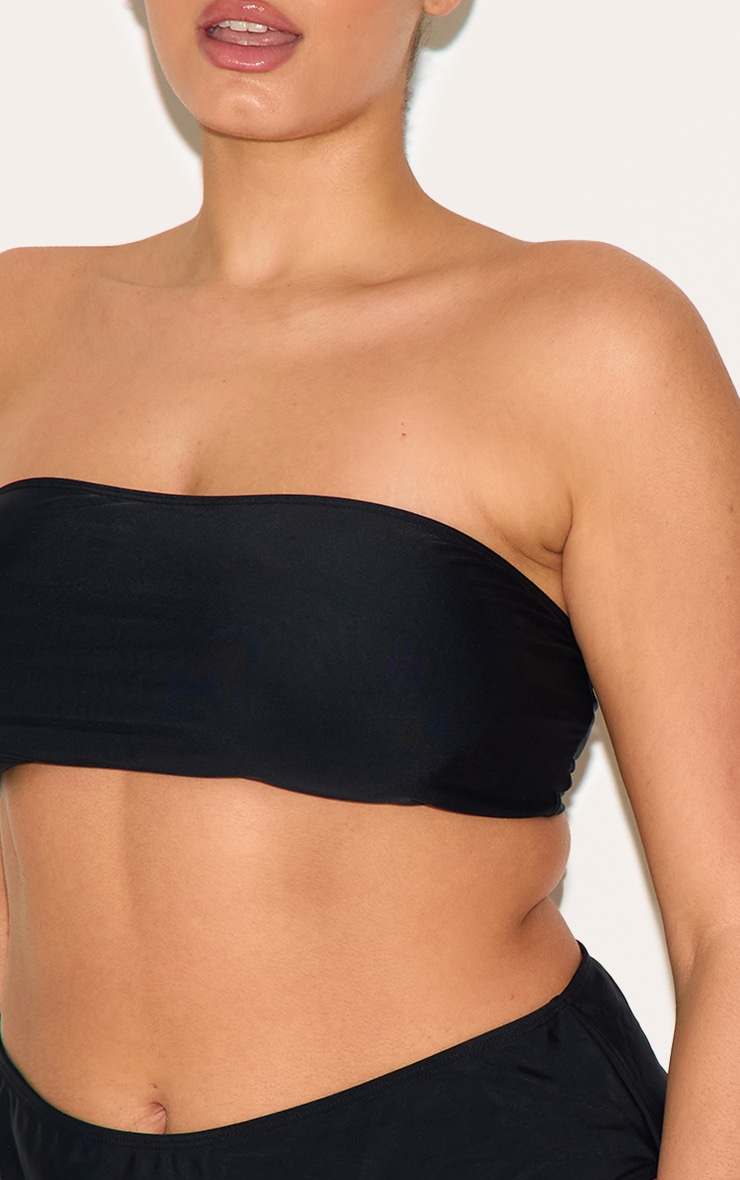 Plus Black Basic Bandeau Bikini Top image 4