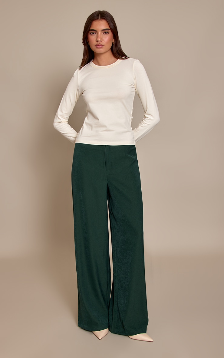 Forest Green Wide Leg Pants image 1