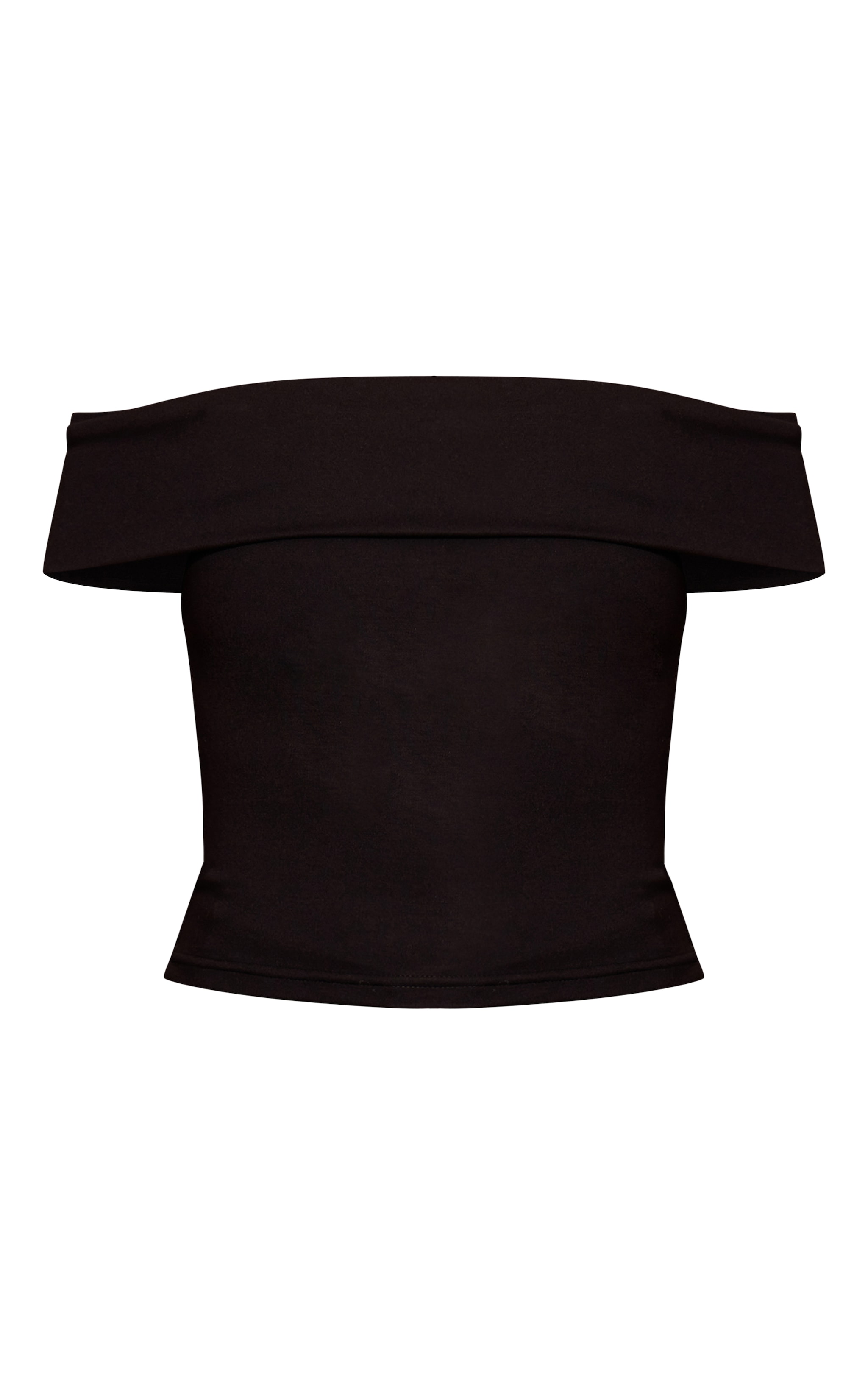 Black Premium Soft Touch Asymmetric Shoulder Top image 5