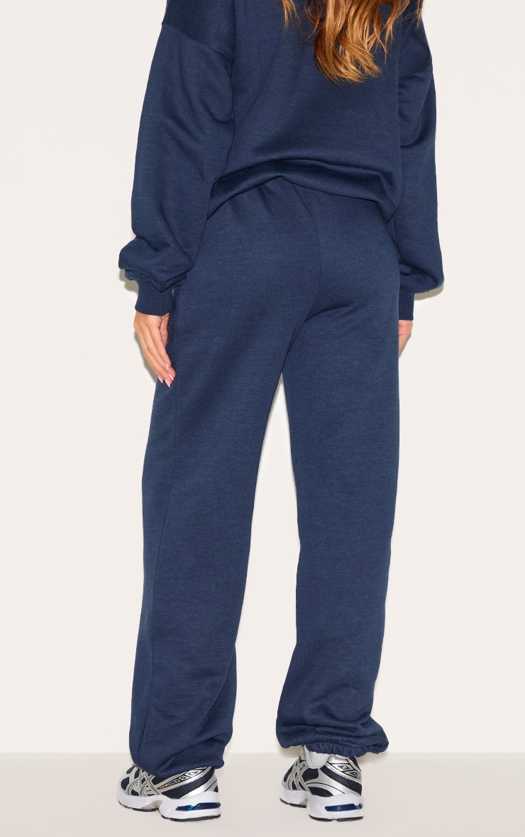 Navy Copenhagen Embroidered Wide Leg Cuffed Track Pants image 3