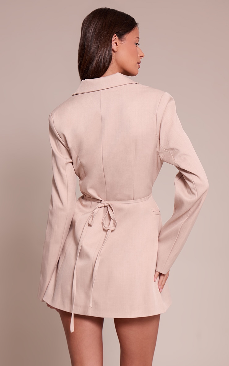 Stone Woven Tie Blazer Dress image 2
