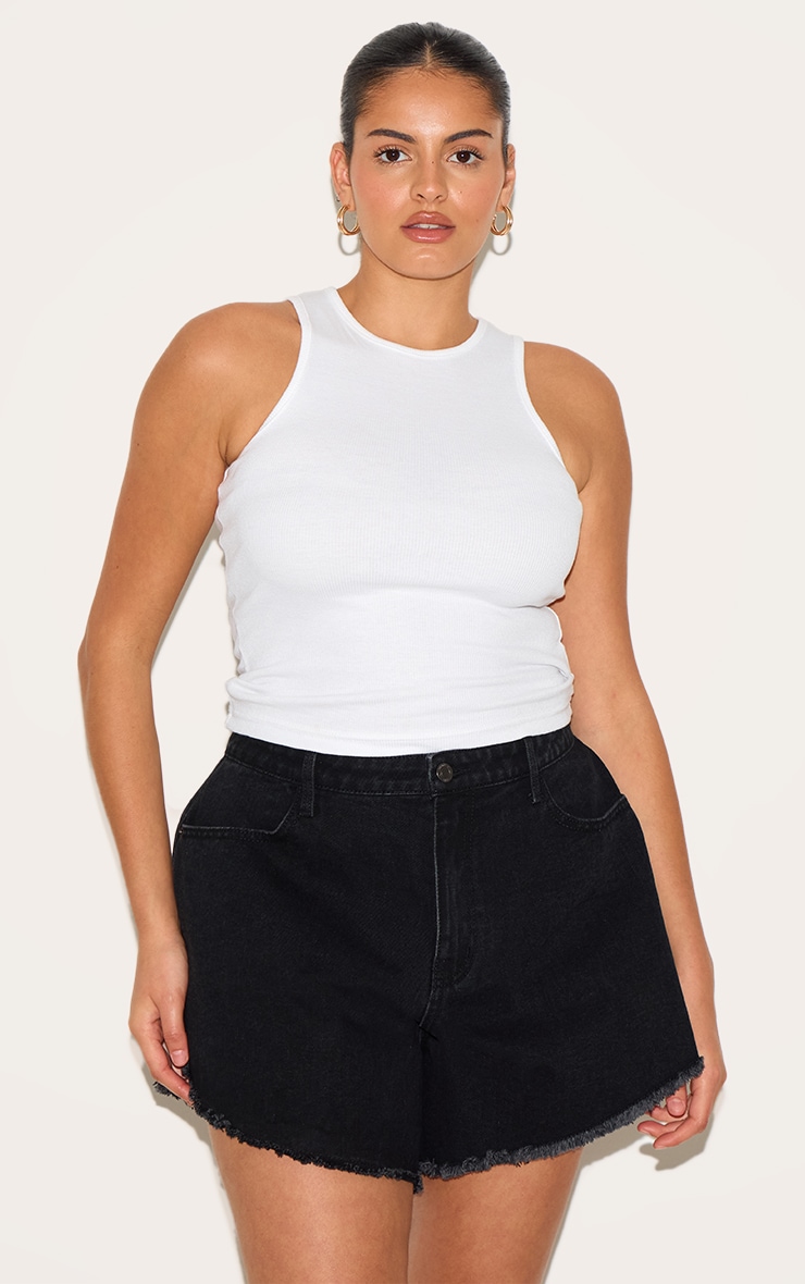 Plus Short fluide en jean noir image 2