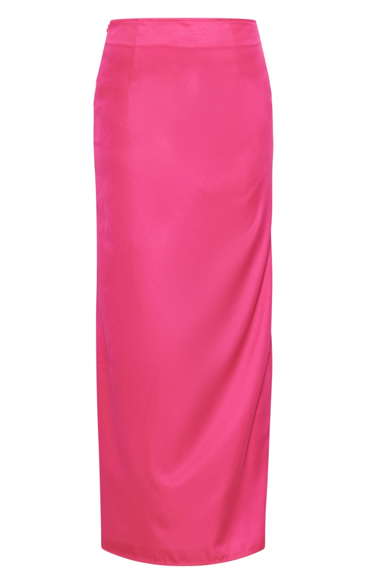 Tall Hot Pink Maxi Skirt Tall PrettyLittleThing KSA