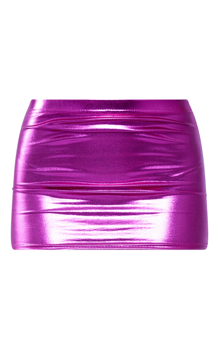 Pink Foil Low Rise Micro Mini Skirt image 6