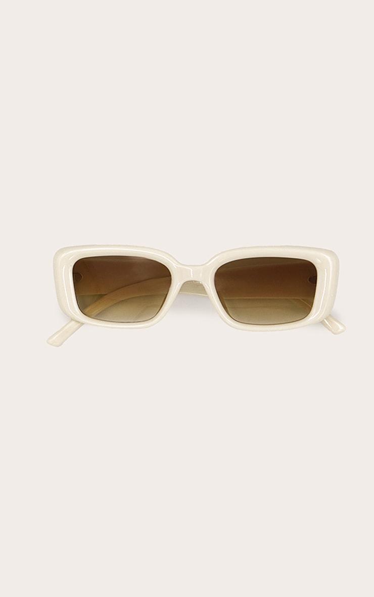 Cream Square Sunglasses image 2