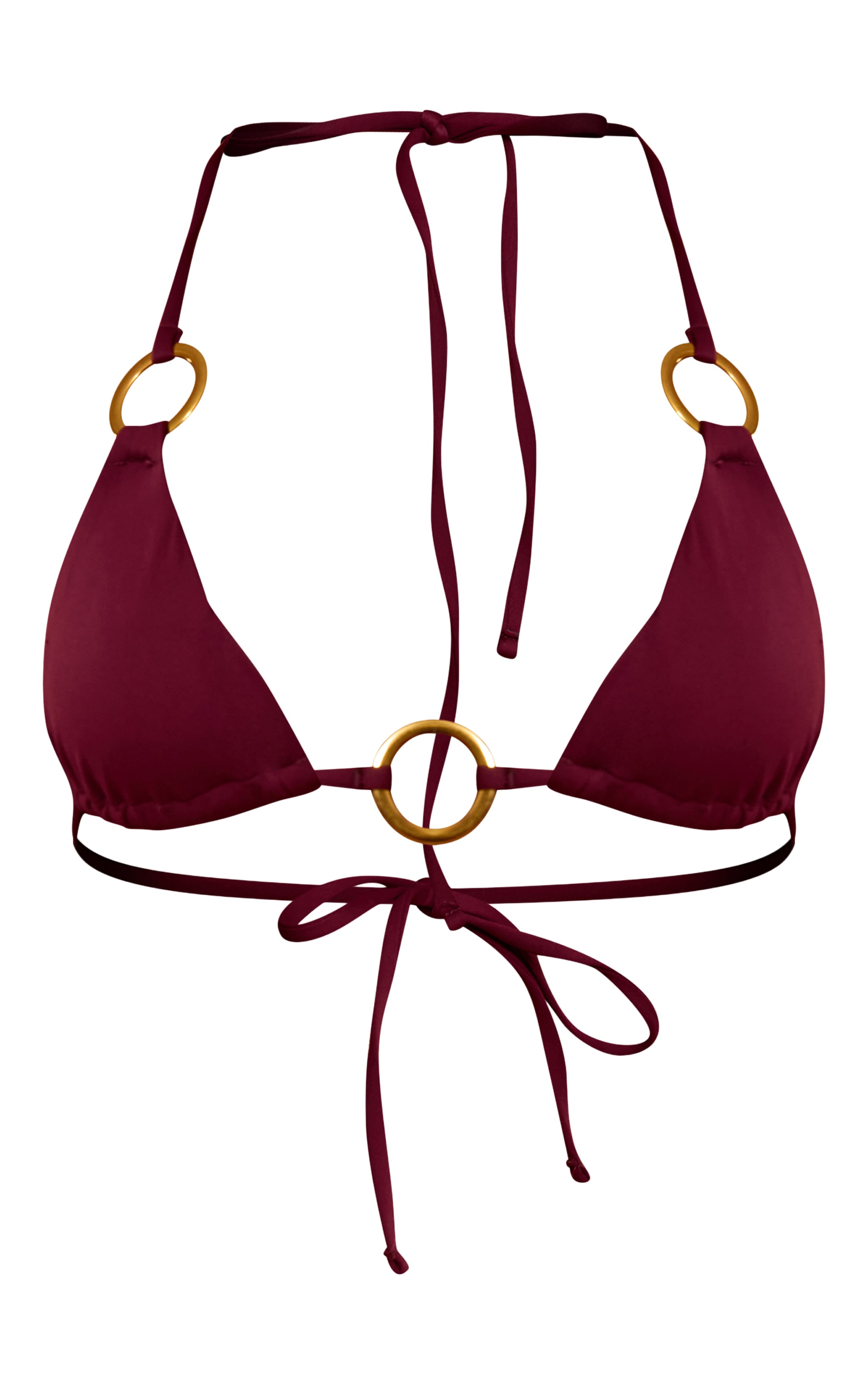 Purple O Ring Micro Triangle Bikini Top image 5