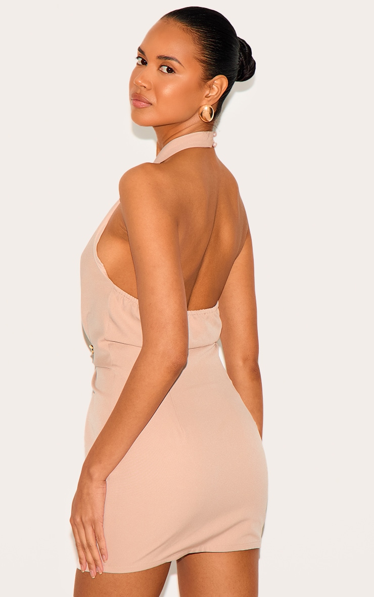 Clay Woven Ruched Cut Out Mini Dress image 2