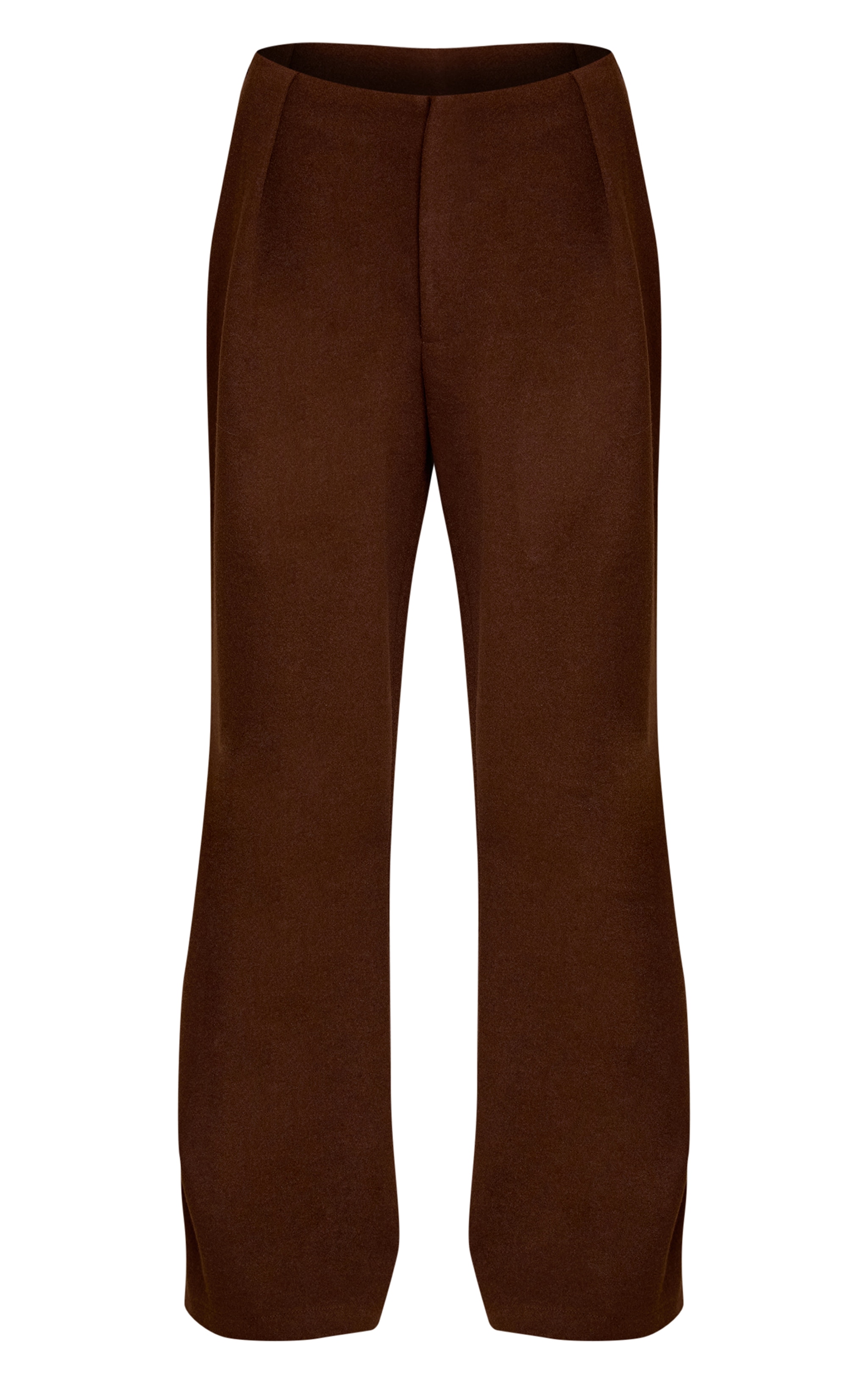 Petite Deep Chocolate Wool Look Belted Pants image 5