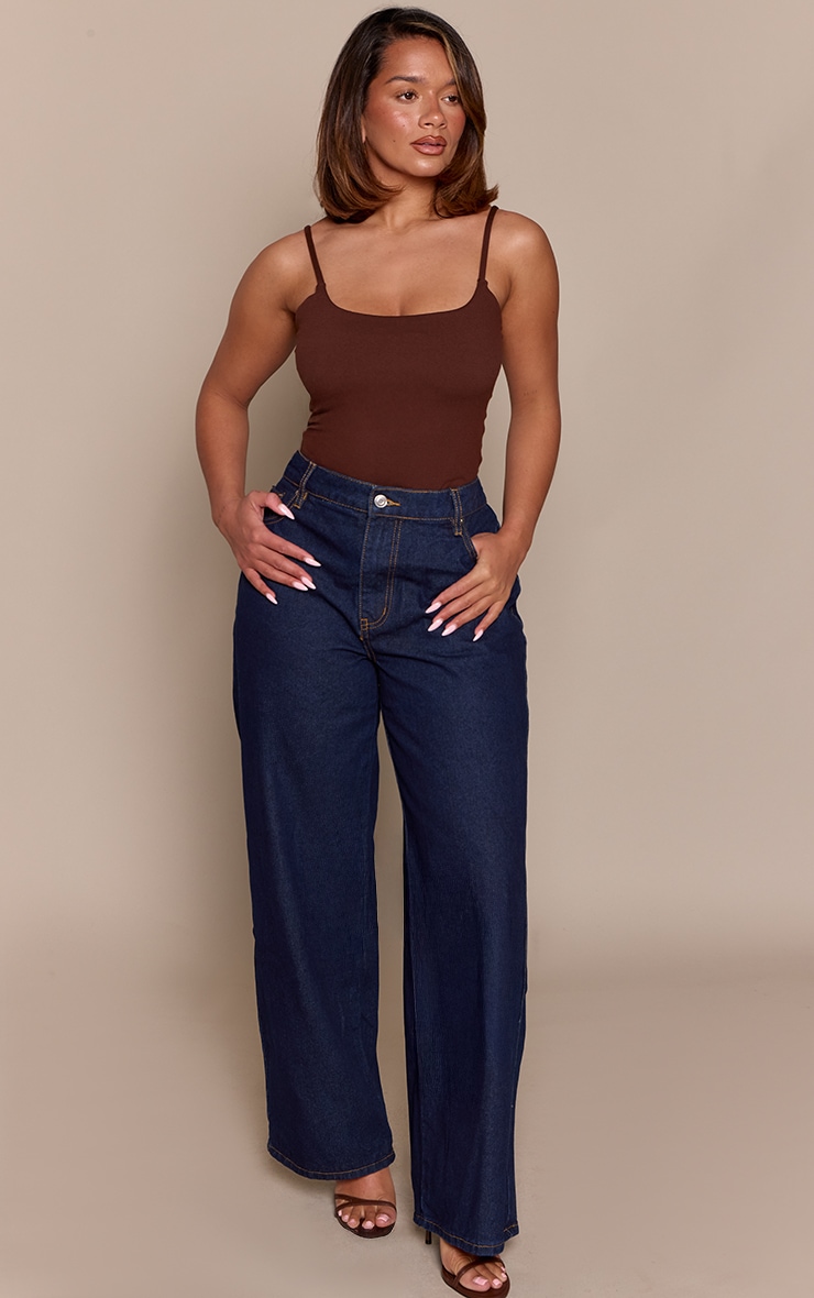 Shape Indigo Elastic Waistband Straight Leg Denim Jeans image 1