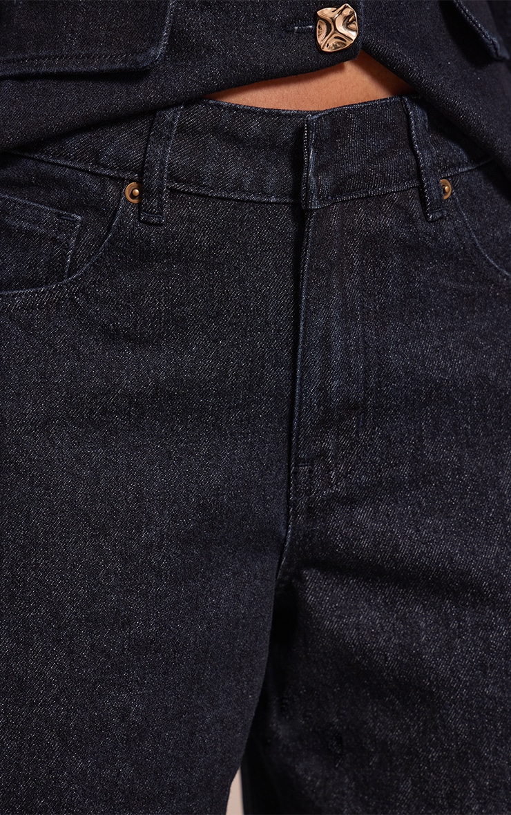 Petite Indigo Mid Rise Denim Barrel Jean image 4