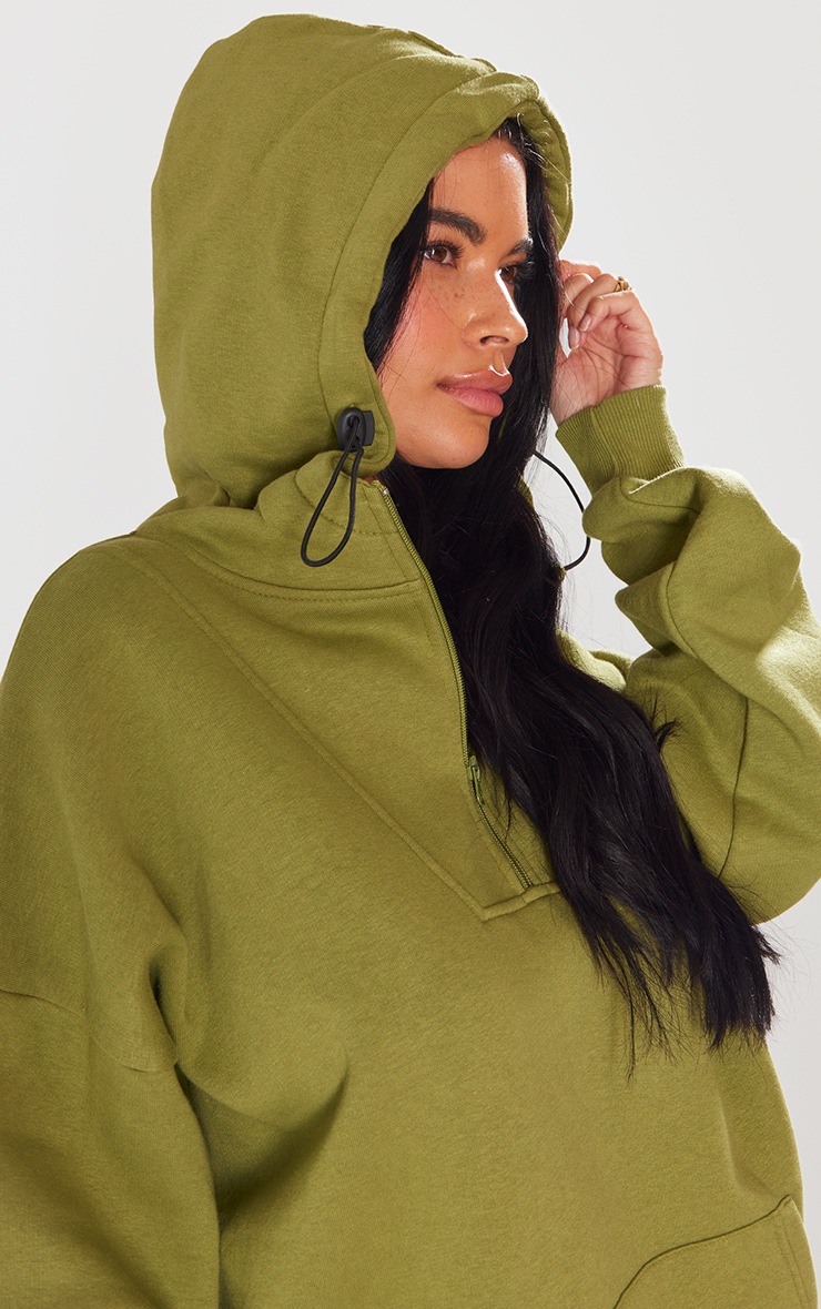 Zip Up Olive Hoodie main image 1