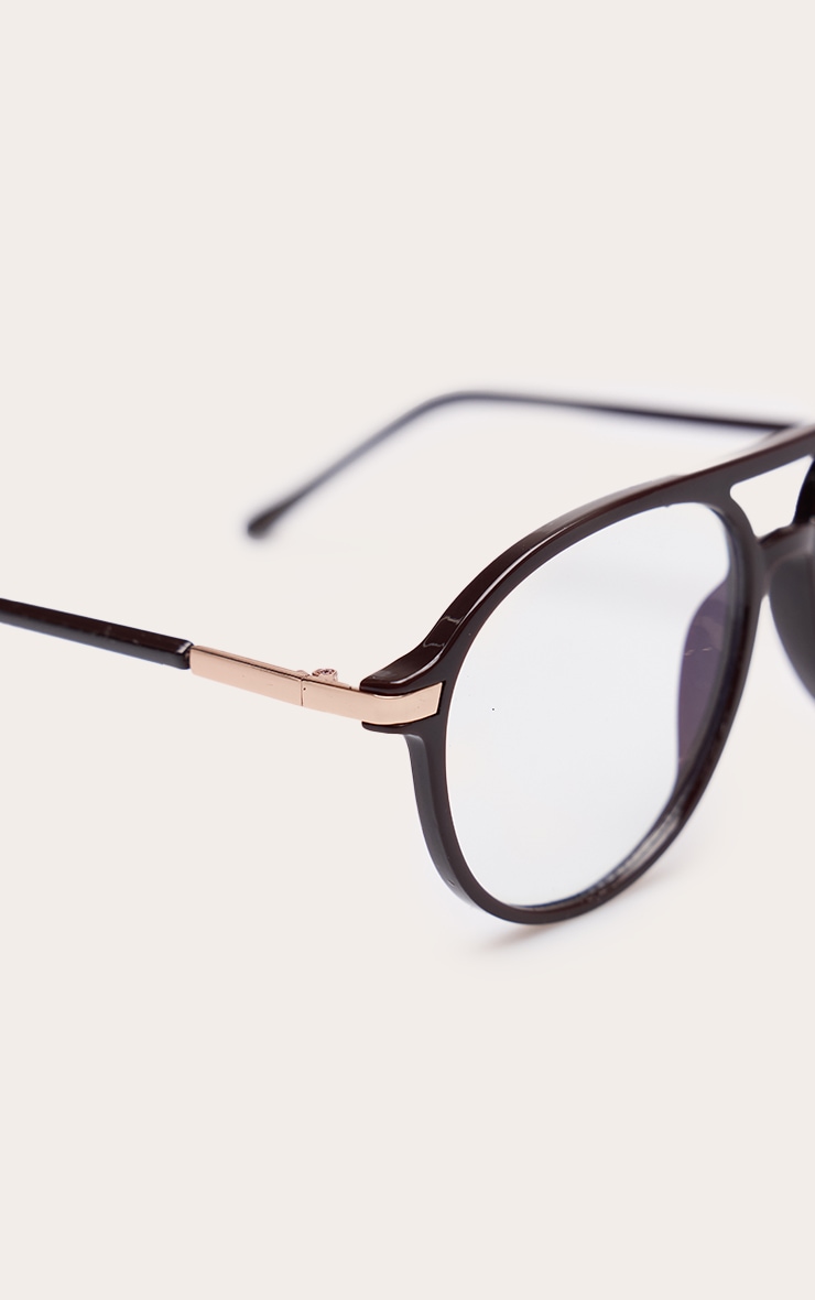 Chocolate Oversized Aviator Blue Light Readers image 4