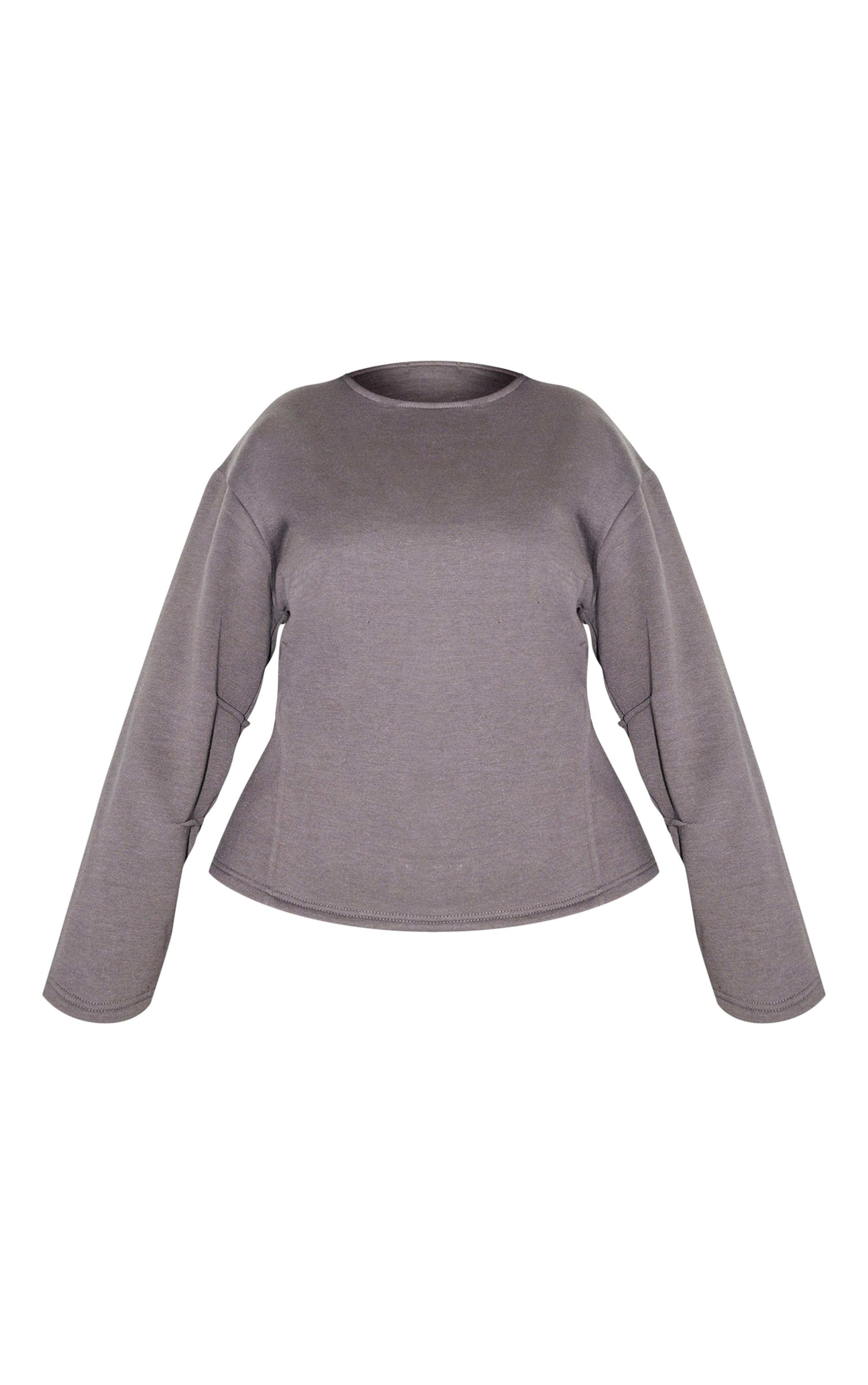 Shape Sweat gris colombe à manches cocon et taille cintrée image 5