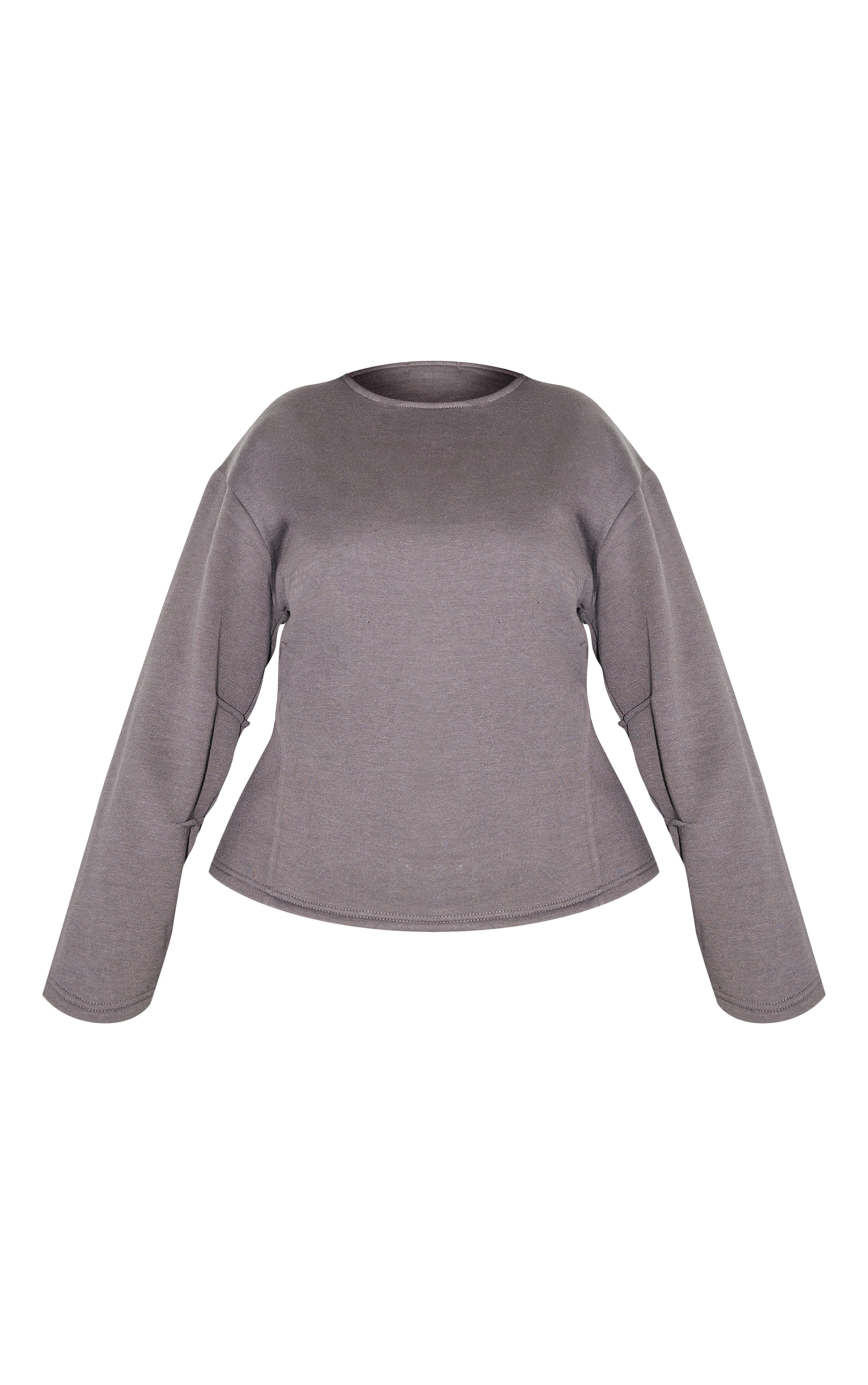 Shape Dove Grey Cinched Waist Cocoon Sleeve Sweatshirt image 5