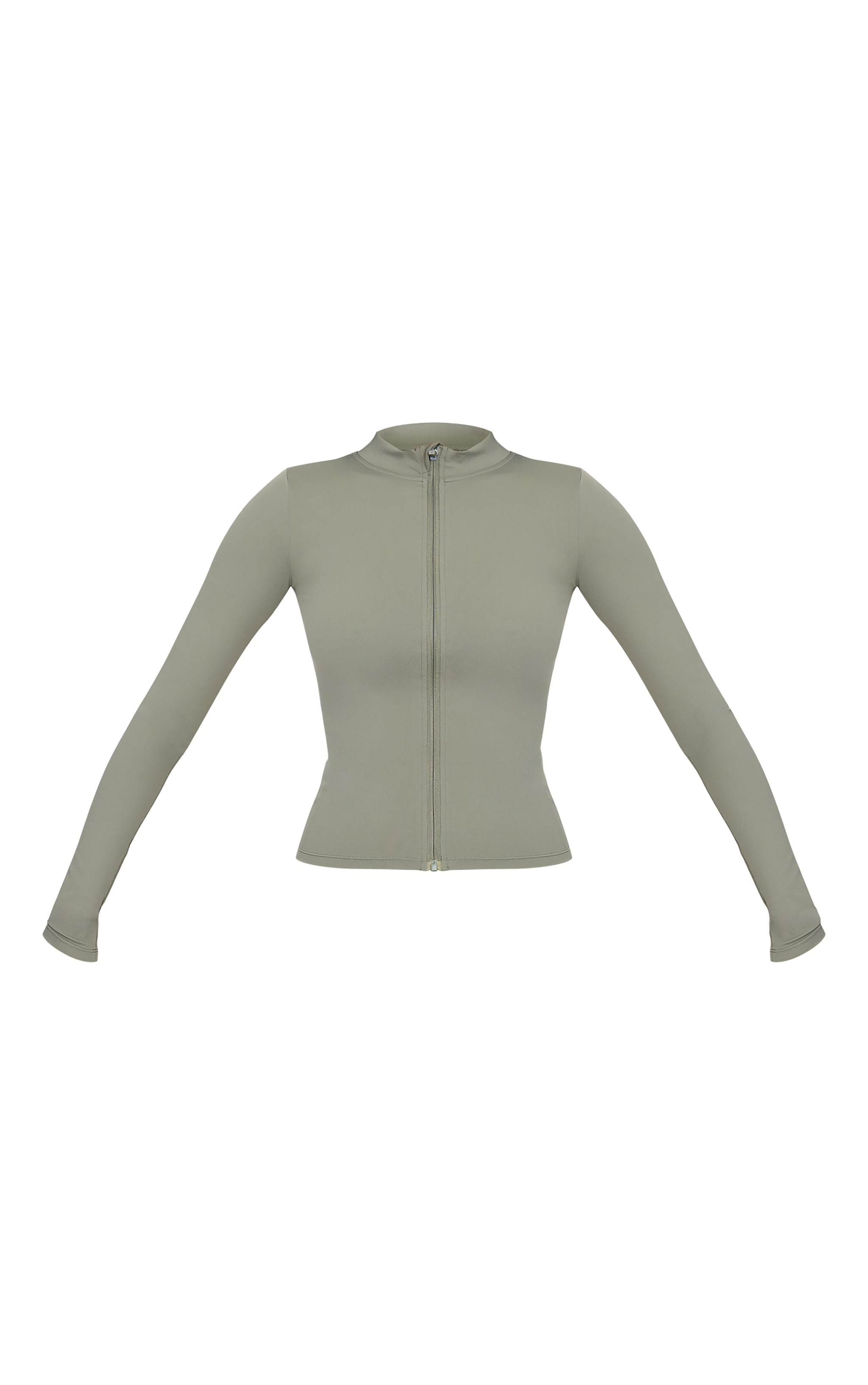 Tall Olive Basic Sculpt Zip Jacket image 5