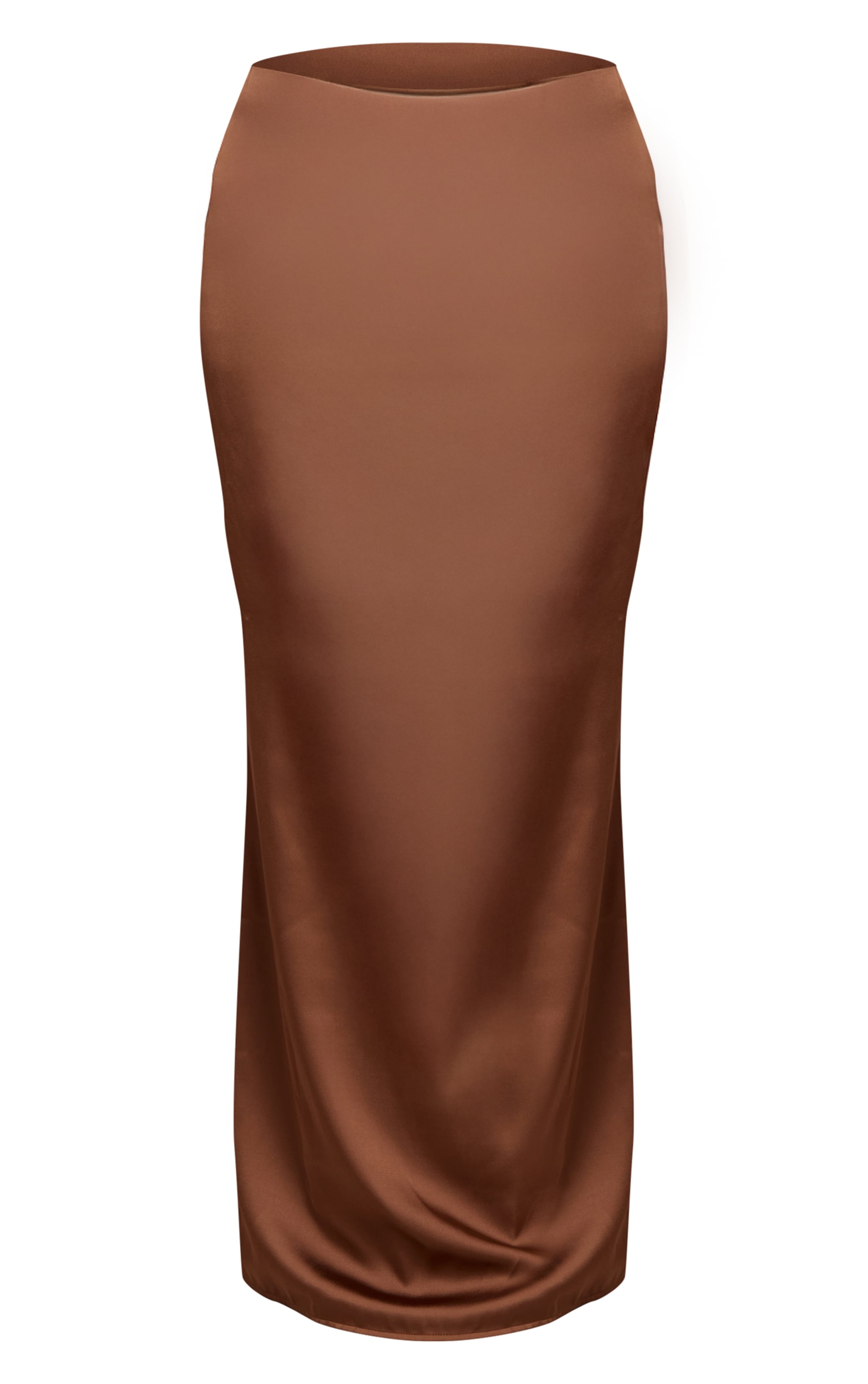 Petite Mocha Satin Maxi Skirt image 5