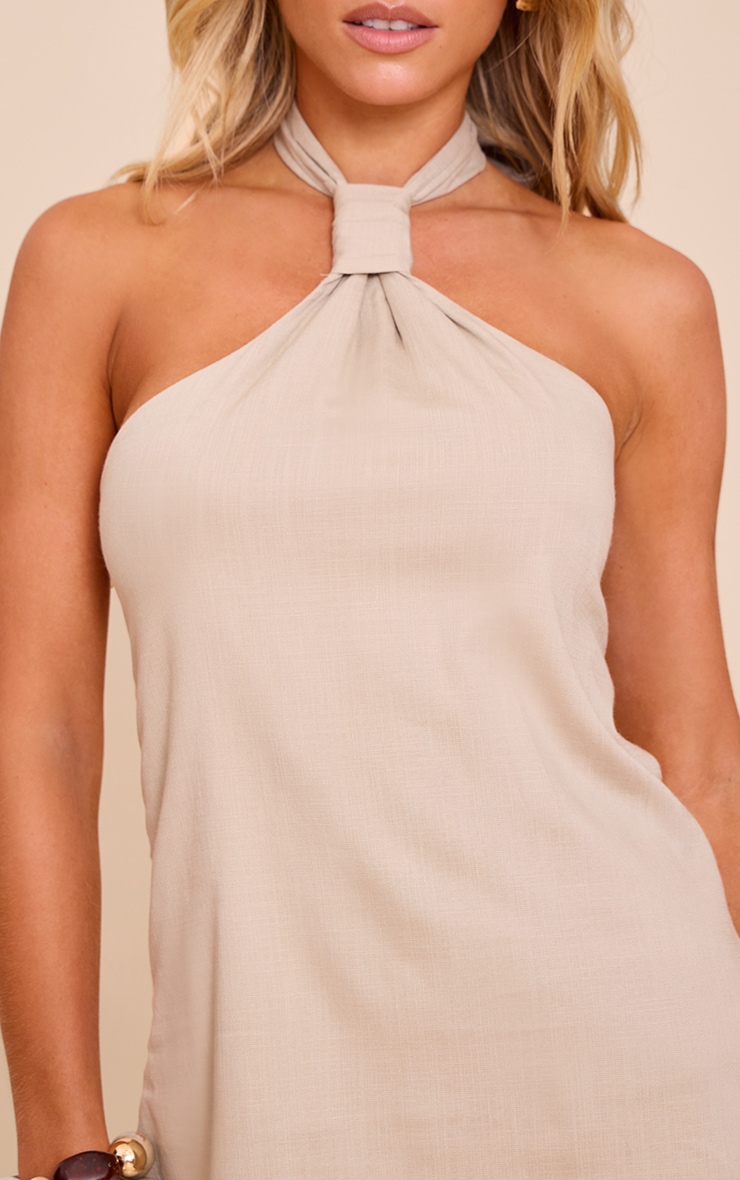 Petite Stone Halterneck Tie Up Top image 4