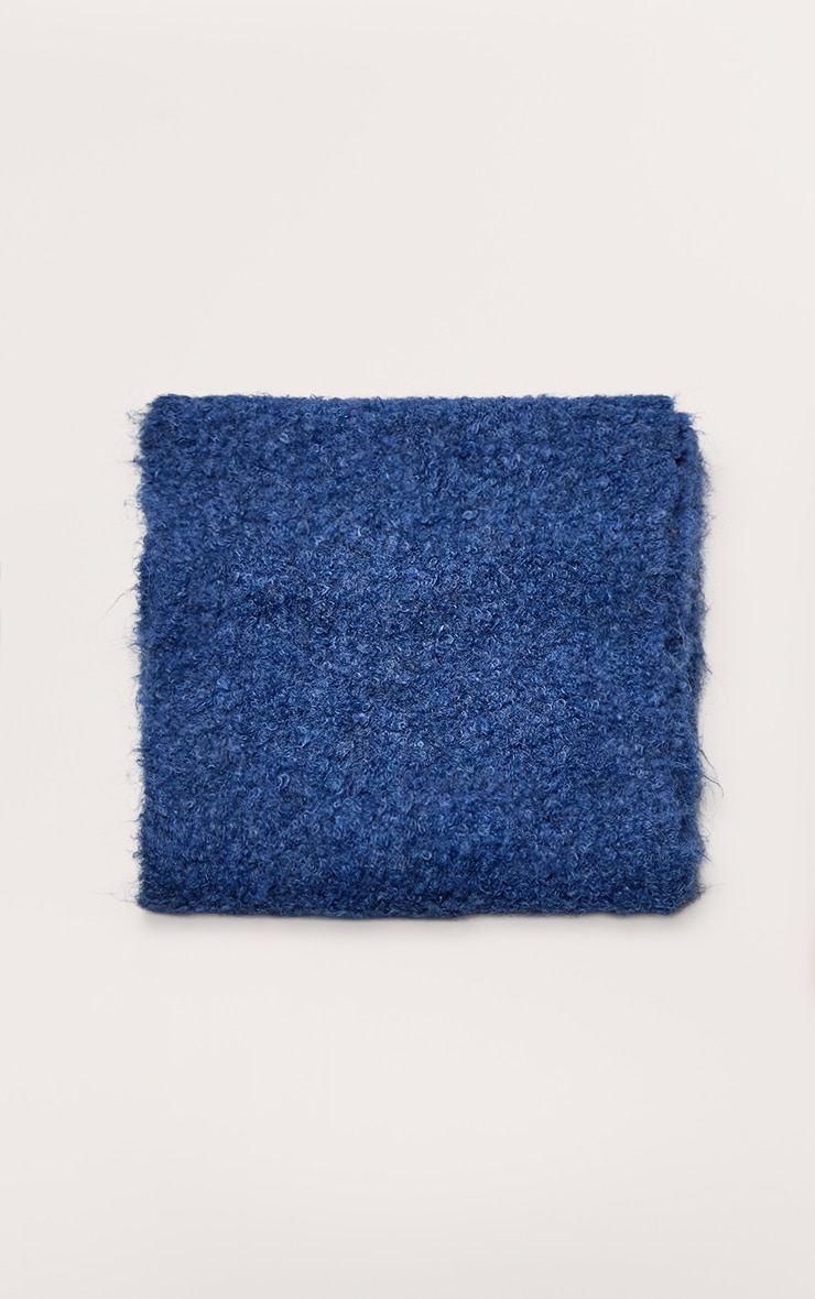 Cobalt Two Tone Bobble Knit Scarf image 2