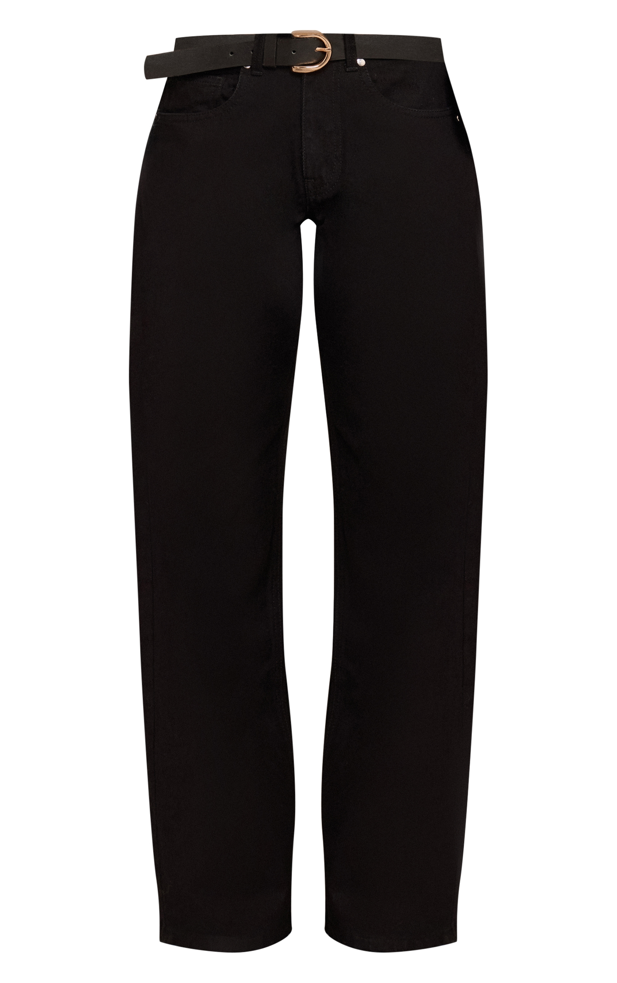 Tall Black Mid Rise Wide Leg Jeans image 5
