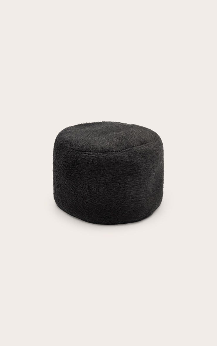 Black Faux Fur Russian Hat image 2