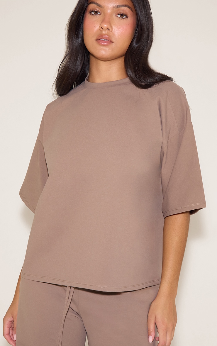 Chocolate Interlock Crew Neck T-shirt image 1