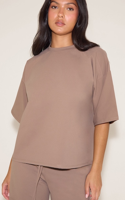 Chocolate Interlock Crew Neck T-shirt