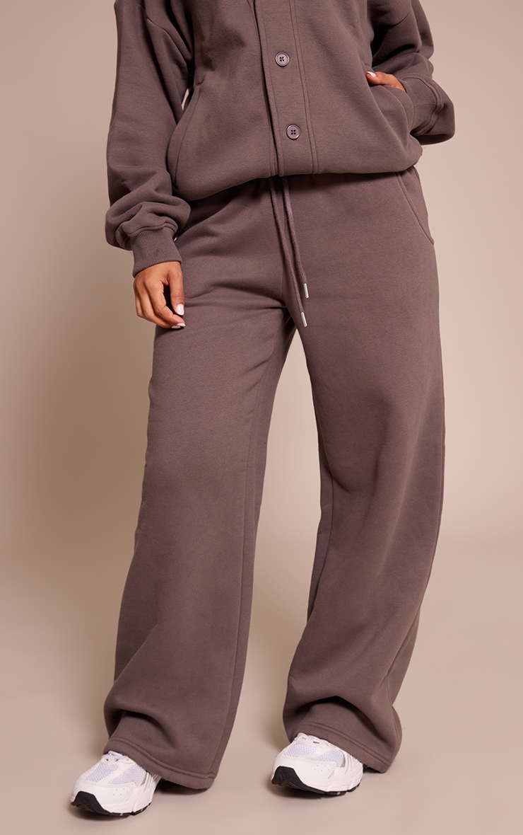 Petite Jogging large gris anthracite à taille élastique et cordons ajustables image 2