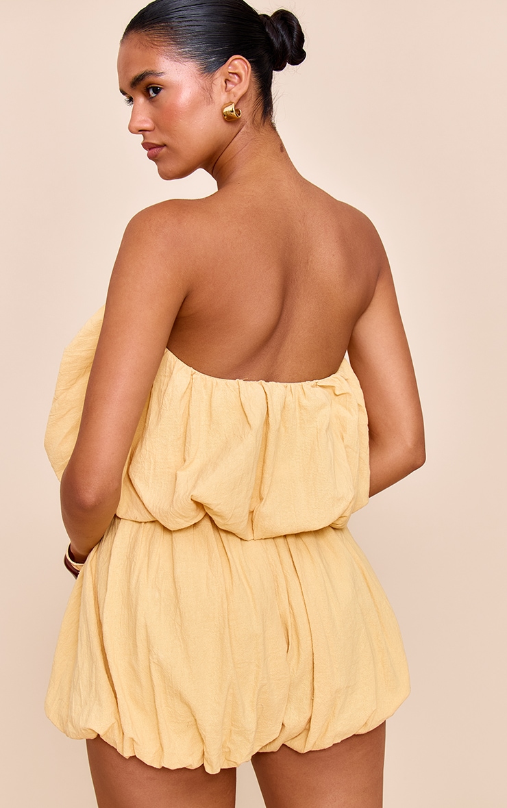 Combishort bustier bouffant jaune citron image 2
