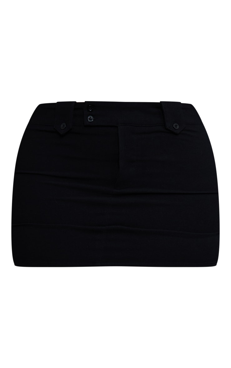 Shape Black Woven Micro Mini Skirt image 6