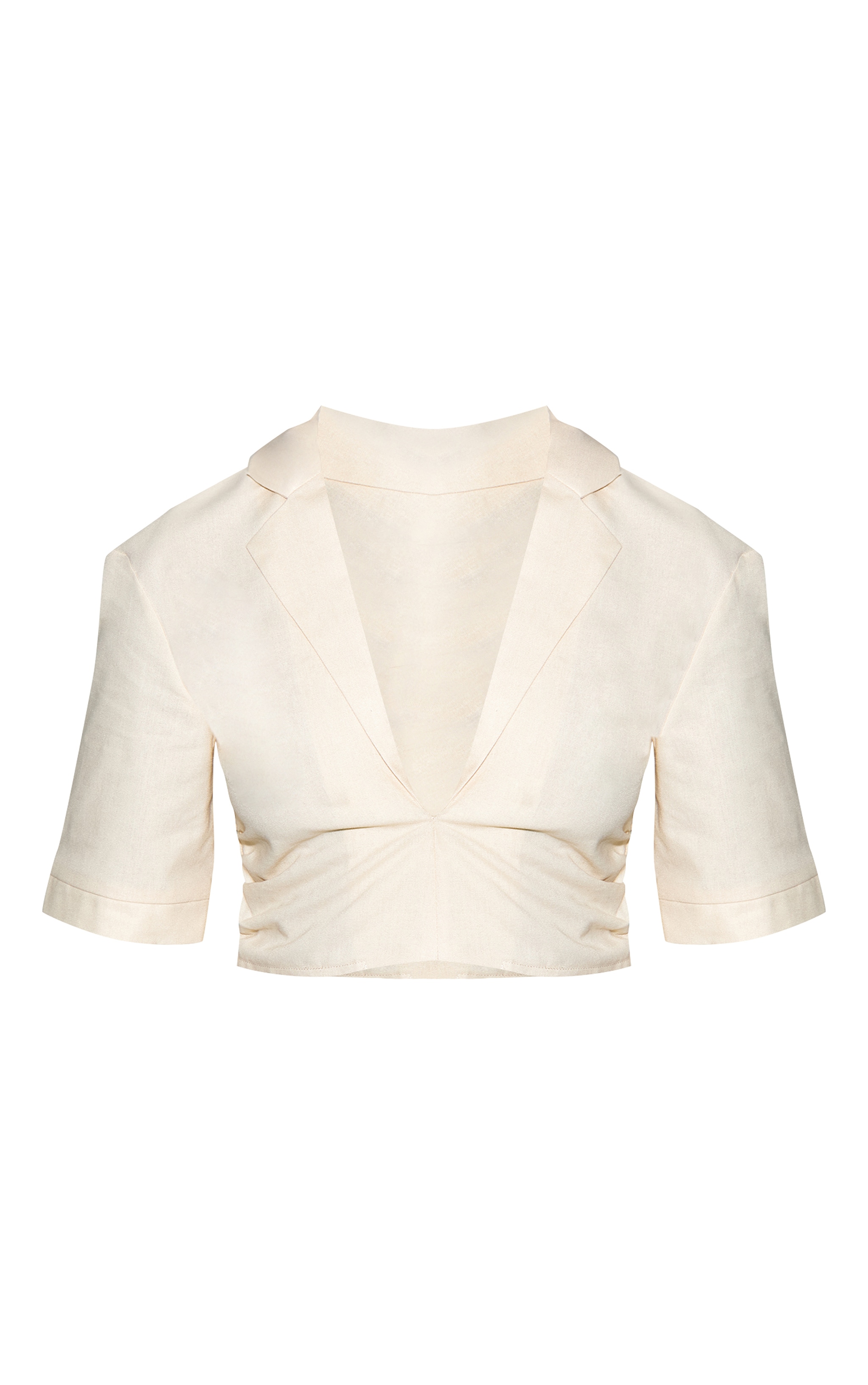 Chemise courte légere tissée crème image 5