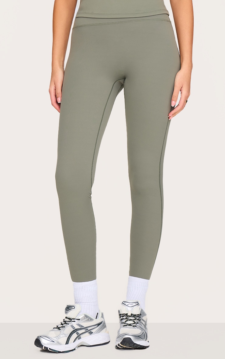 Tall Olive Snatched Sculpt High Waisted Gym Leggings image 2