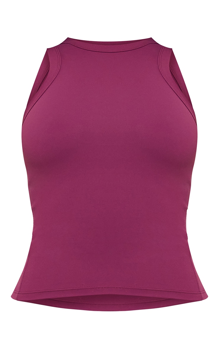 Plum Sculpt Longline Gym Racer Top image 5