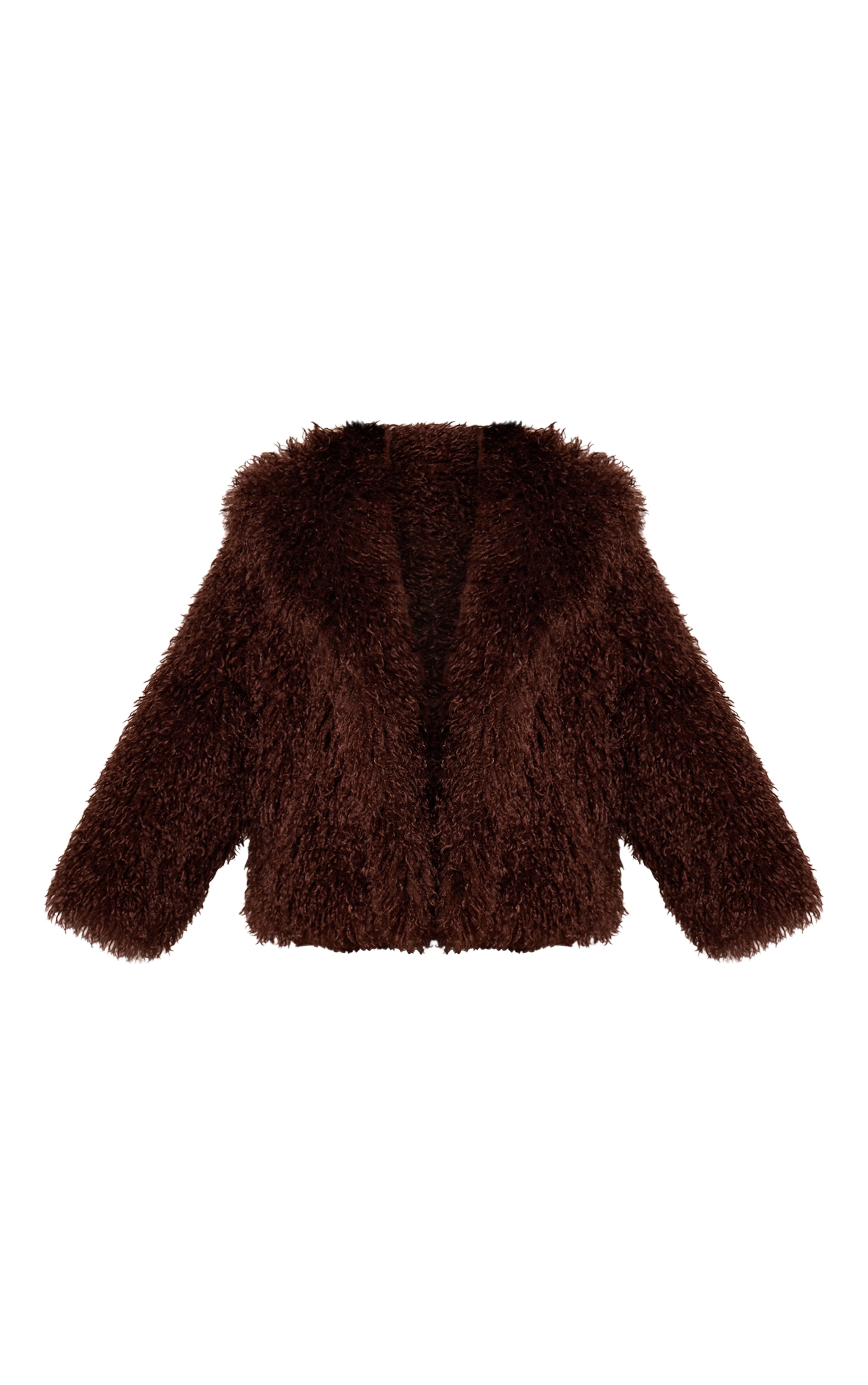 Plus Chocolate Mongolian Fur Midi Coat image 5