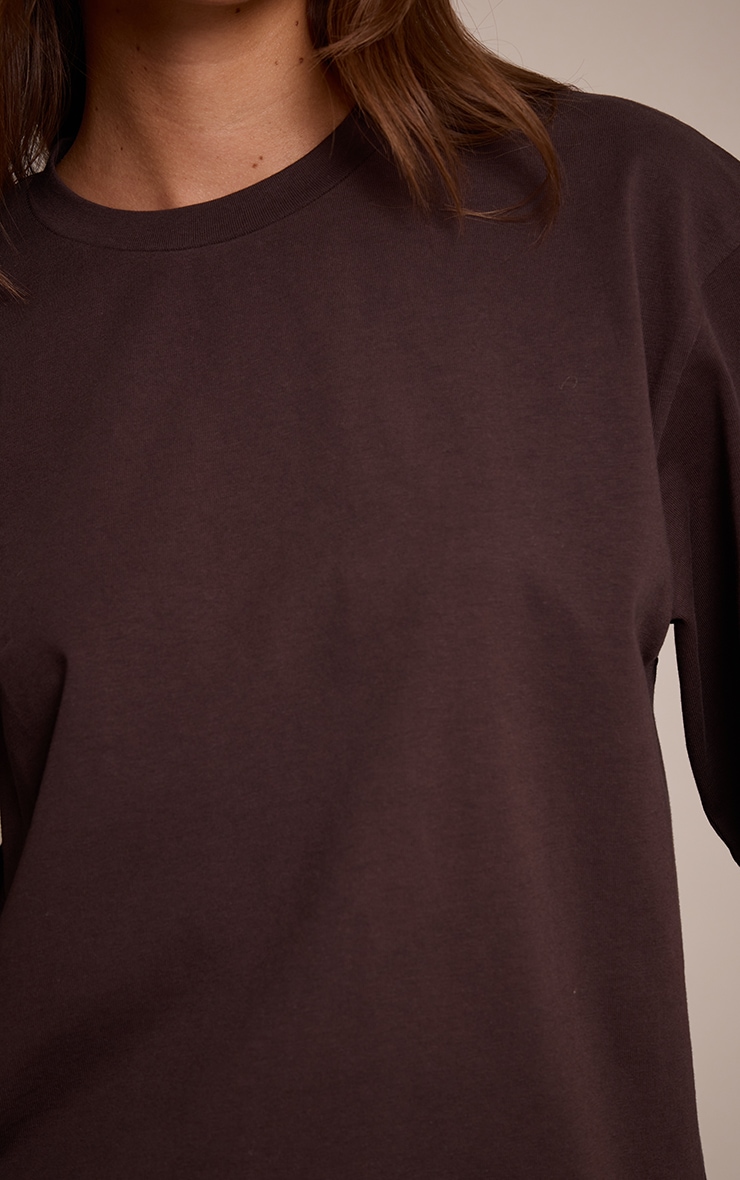 Dark Chocolate Oversized Boxy T Shirt image 4