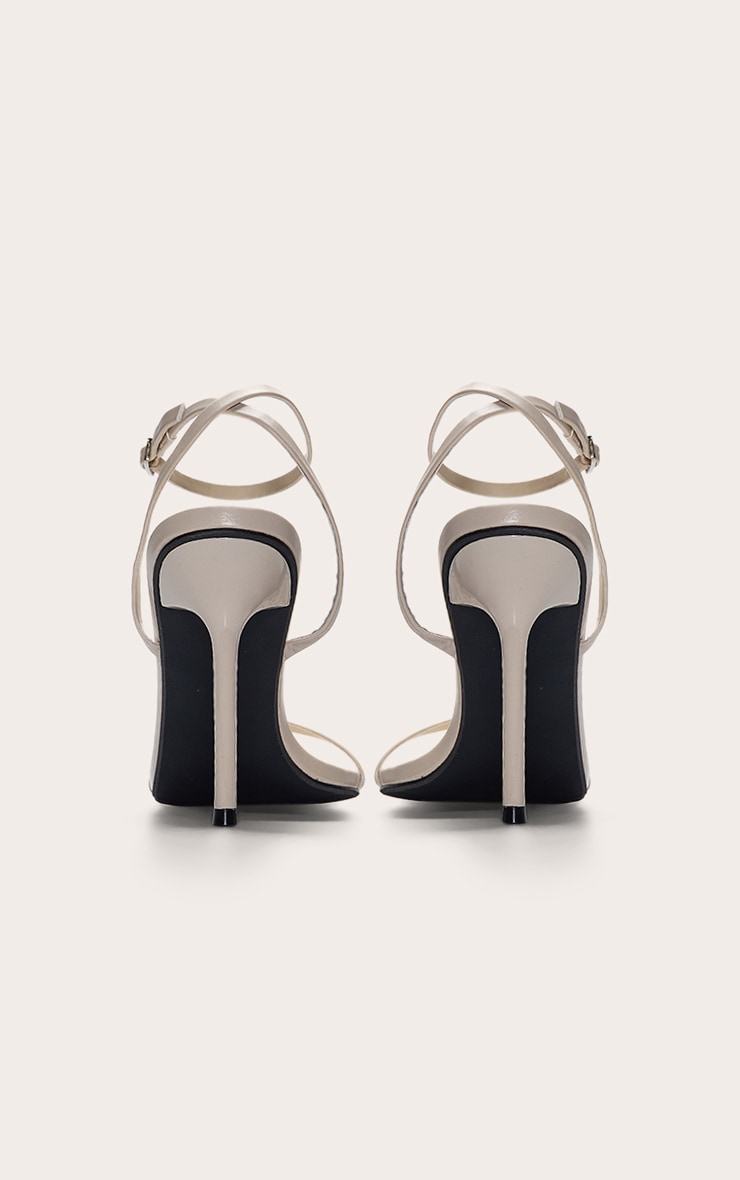 Bone Round Toe Slim Stiletto Heel Barely There Sandal image 4