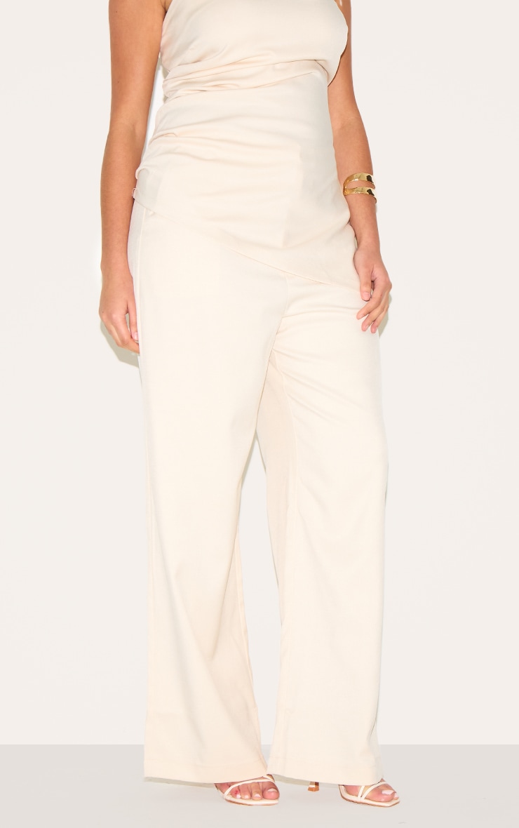 Plus Pantalon Large Tailleur Tissé Amande image 2