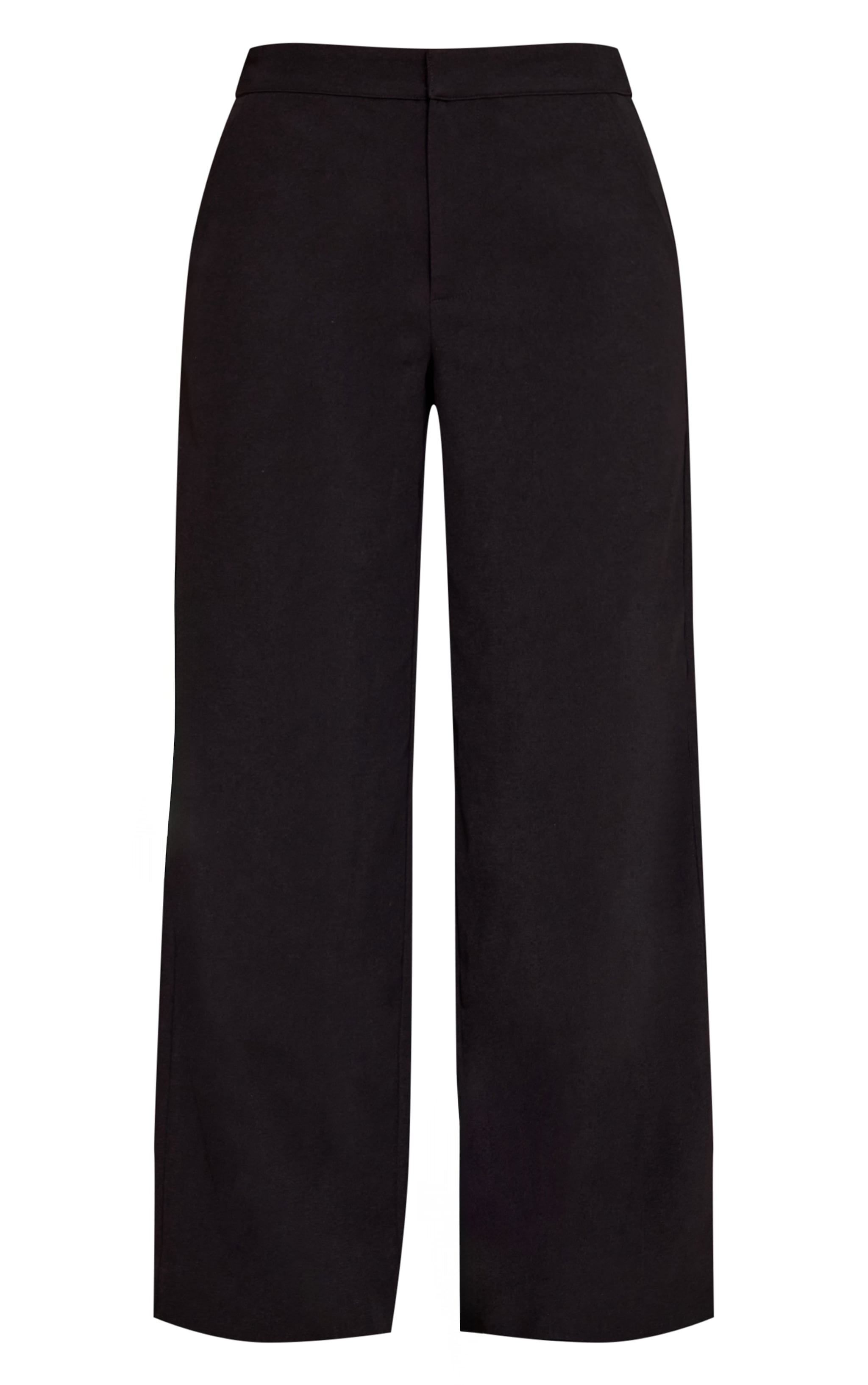 Petite Black Mid Rise Wide Leg Tailored Pants image 5