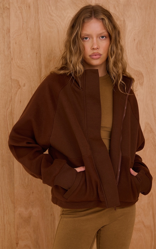 Brown Full Zip Through Fleece
