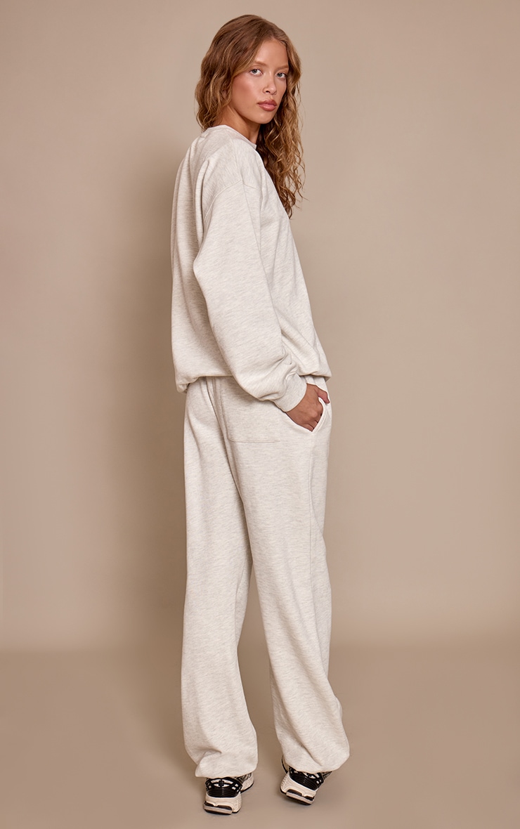 PLT Ash Grey 440 GSM Heavyweight Cotton Loopback Cuffed Sweatpants  image 3