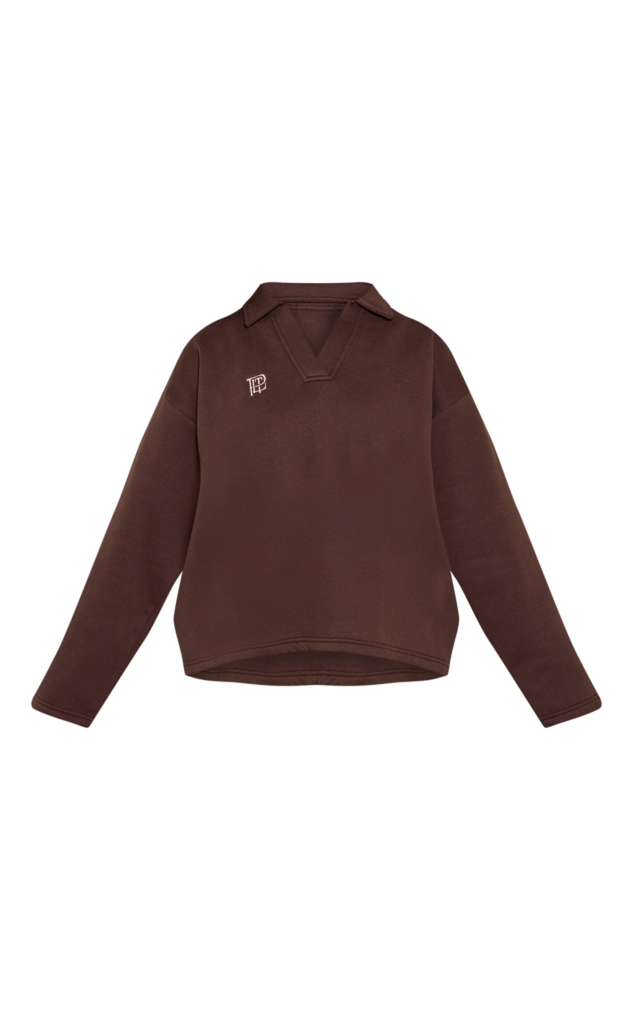 Petite Chocolate PLT Collared Sweatshirt  image 5