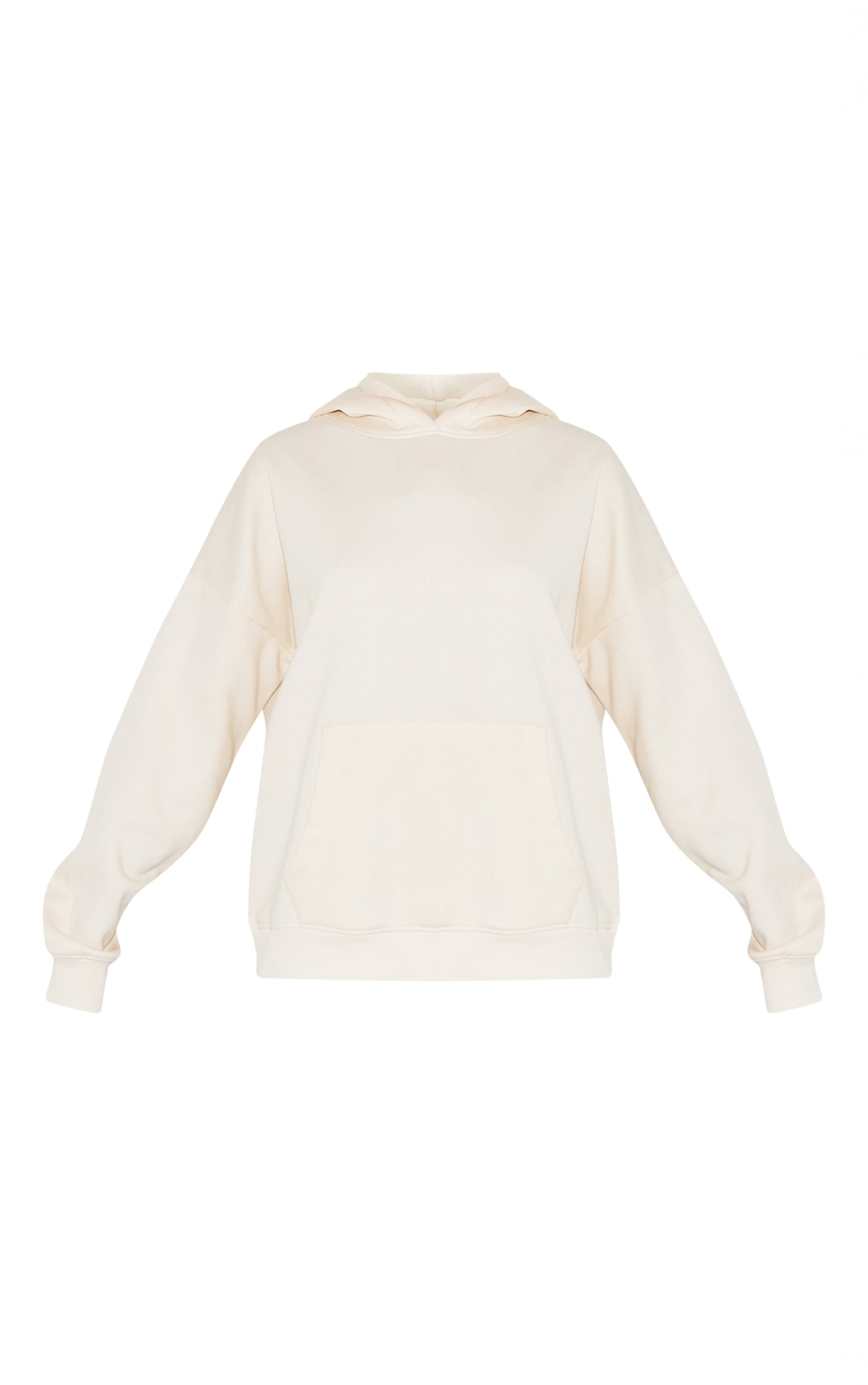 Oatmeal Oversized Sports Borg Applique Hoodie image 5