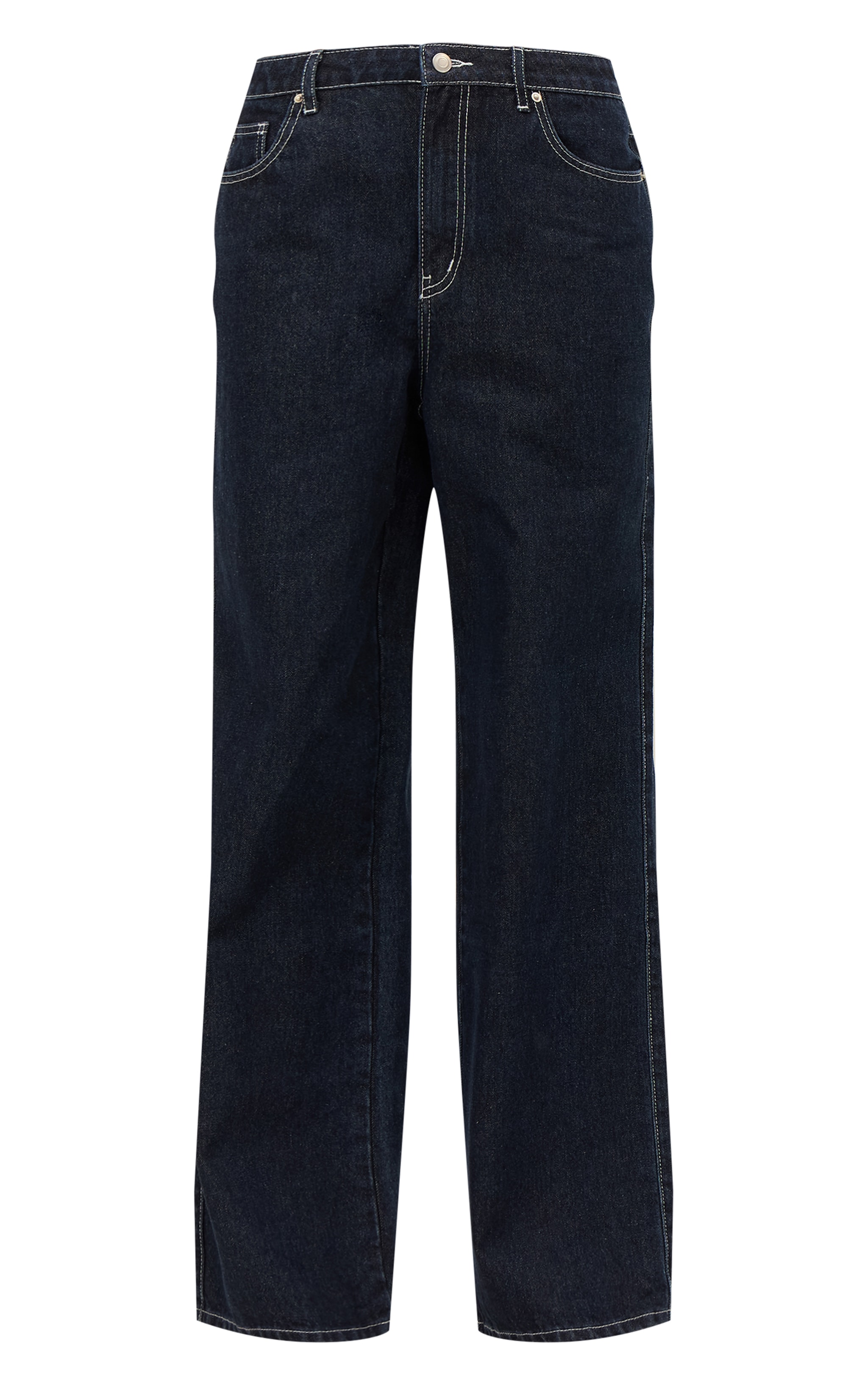 Raw Indigo High Waisted Denim Straight Leg Jeans image 5
