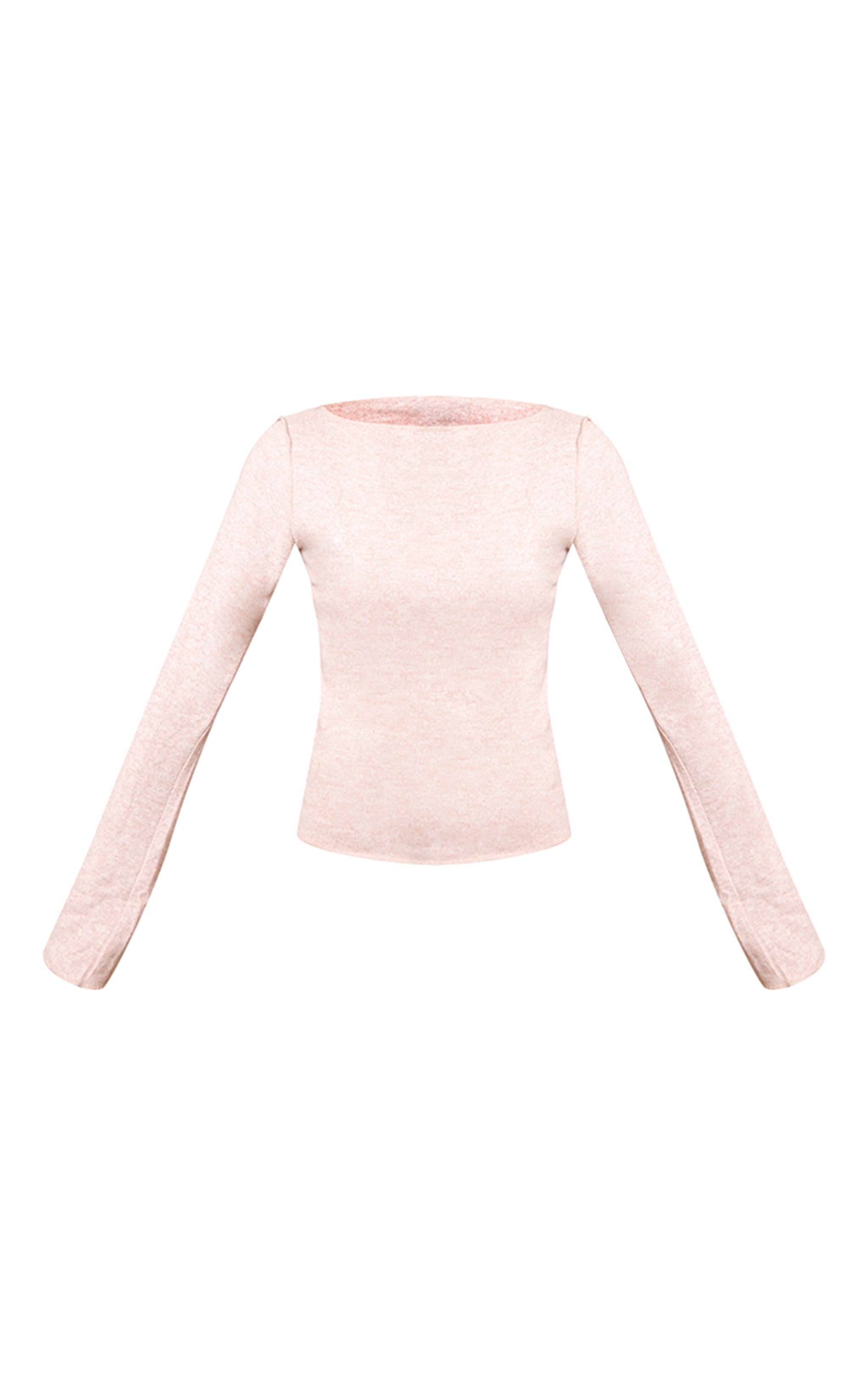 Sand Soft Knit Straight Neck Long Sleeve Top  image 5