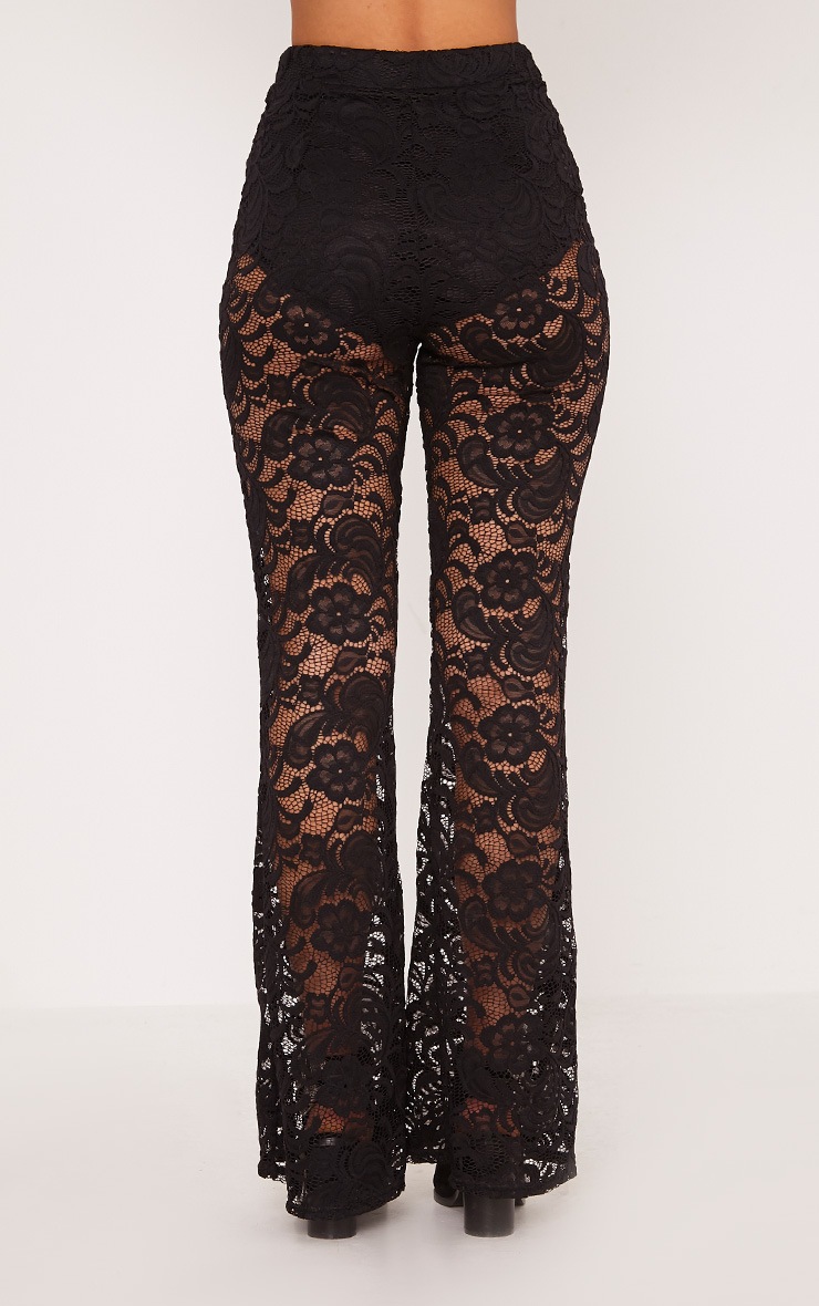 black lace flares