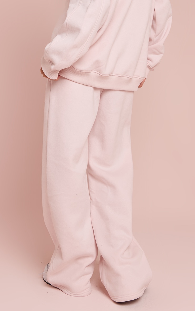 Baby Pink PLT Embossed Wide Leg Sweatpants image 3