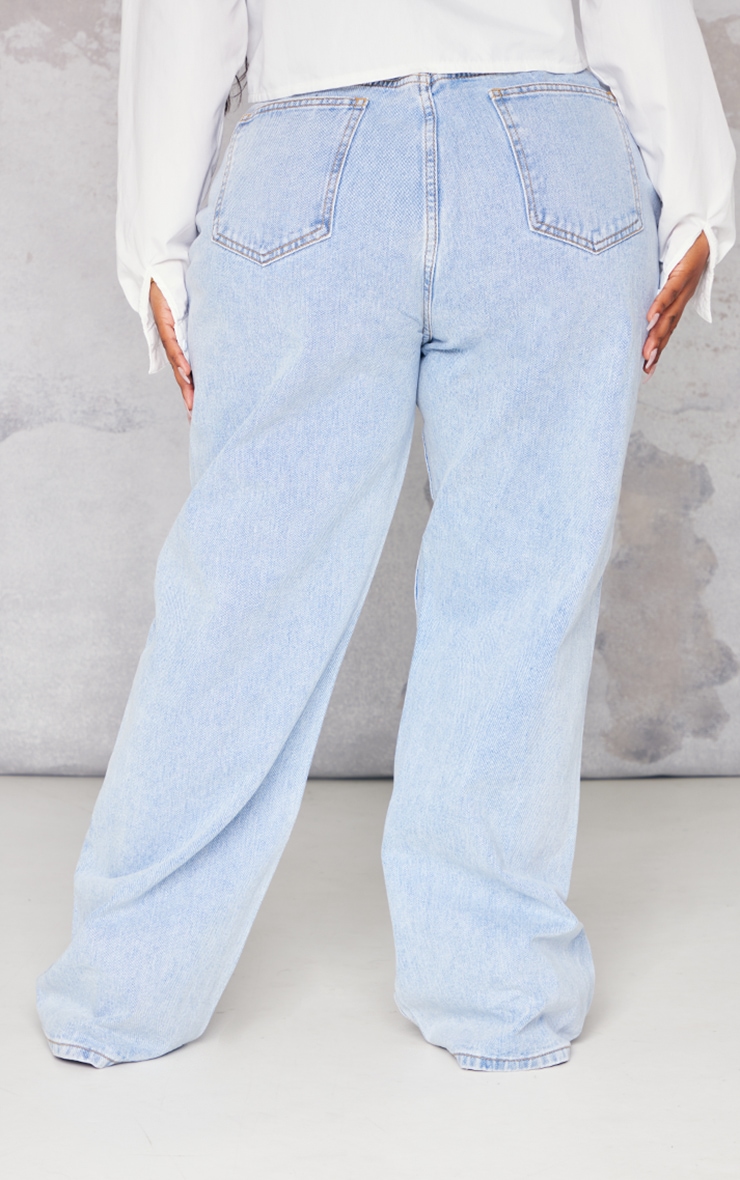Plus Light Blue Wash Scattered Diamante Jeans | Plus Size