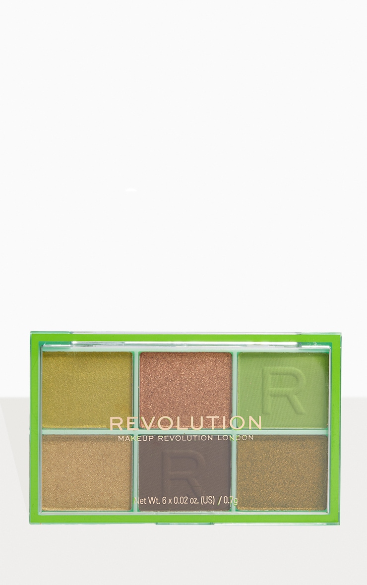 Makeup Revolution Mini palette de fards à paupières Colour Reloaded Giving Green image 3