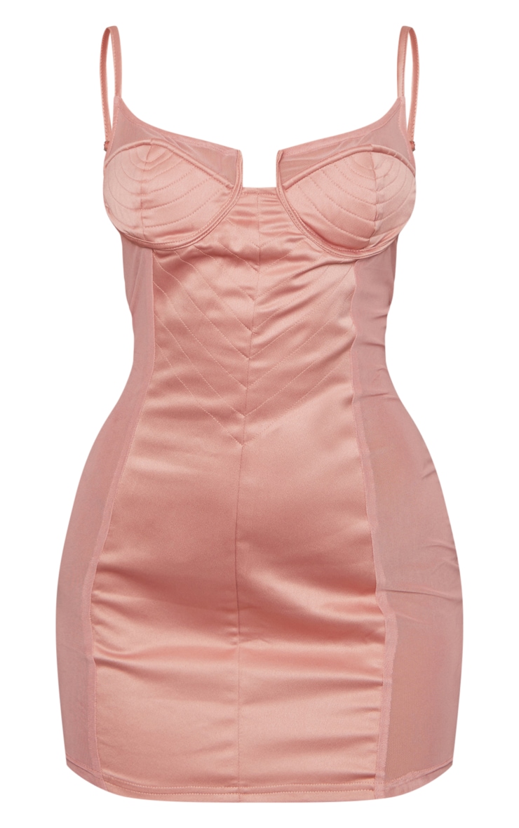 Rose Underwired Insert Strappy Bodycon Dress image 5