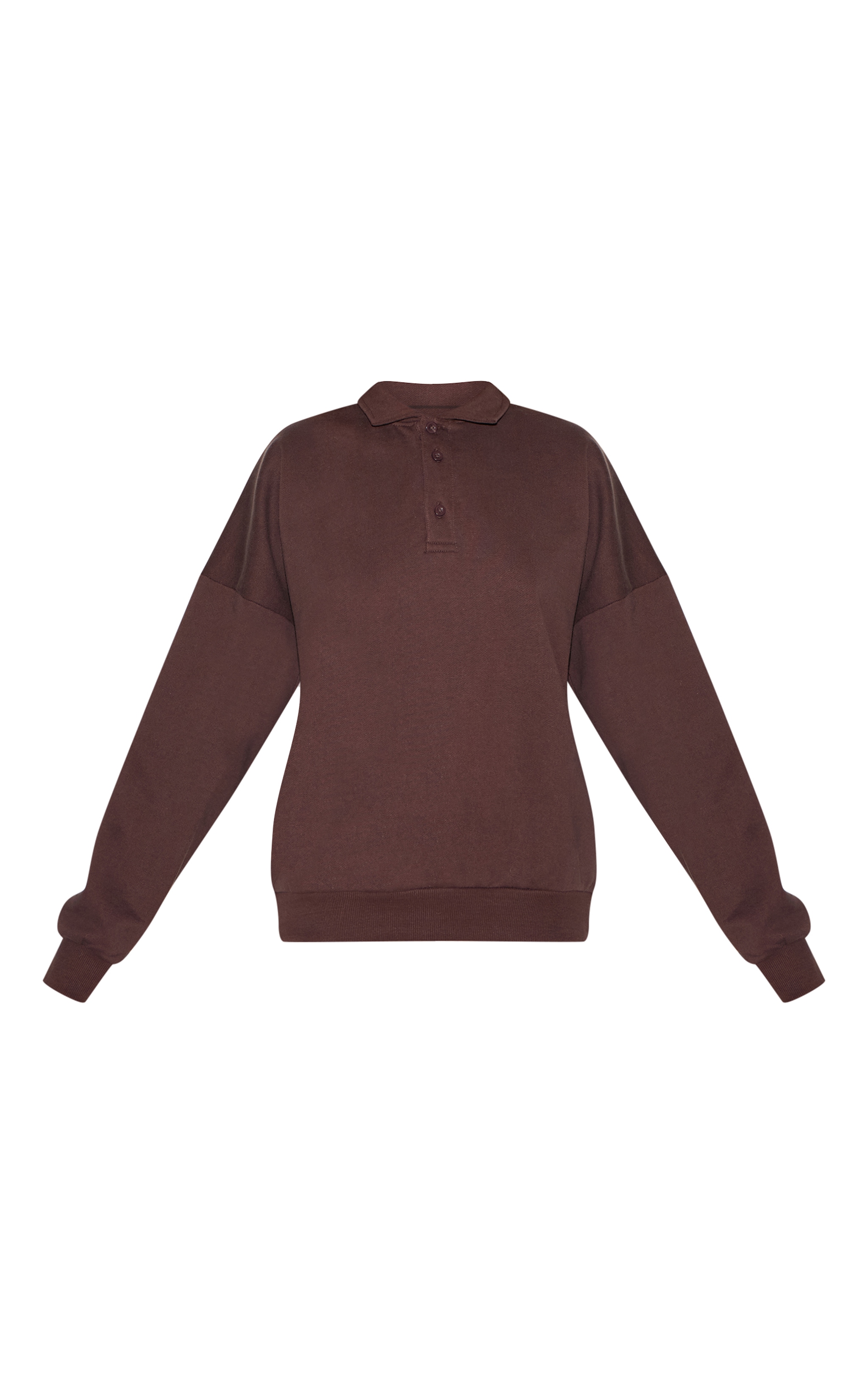 Chocolate Premium Sweat Oversized Polo image 5