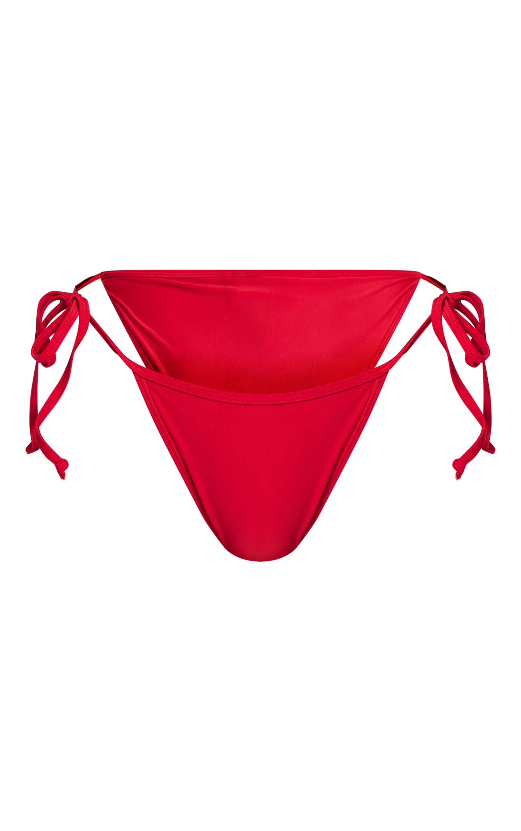 Red Mix And Match Tie Side Bikini Bottoms image 5
